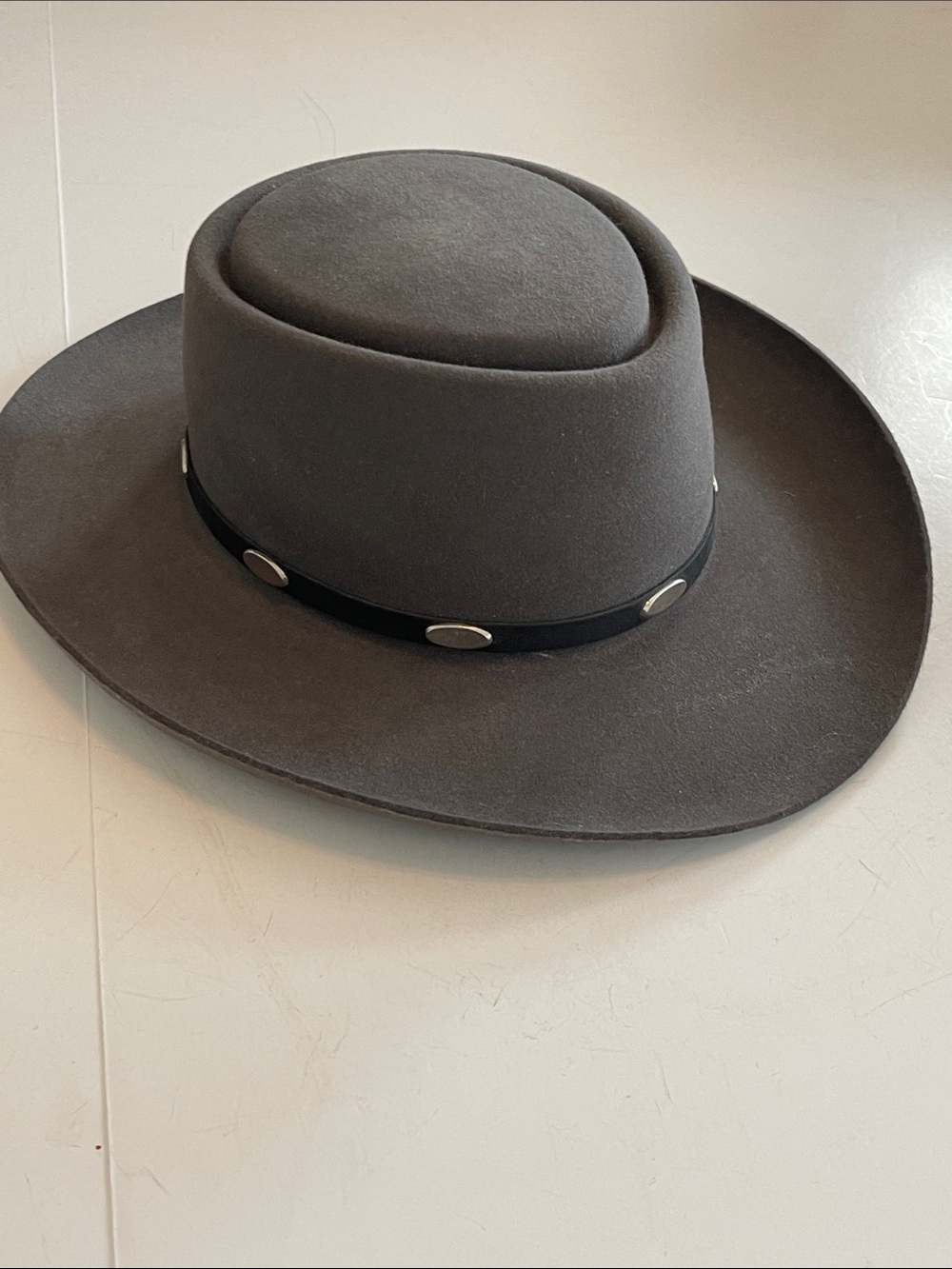 Stetson Royal Flush 5X Fur Felt Cowboy Hat Gray